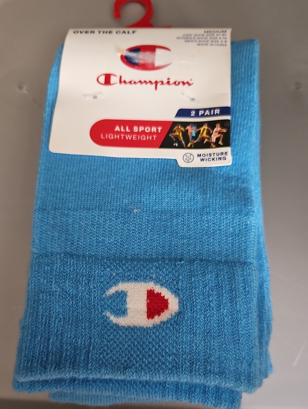 CHAMPION UNISEX OVER THE CALF ALL SPORT SOCKS: YOUTH 4Y-8Y WOMENS 5-10 MENS 4-8